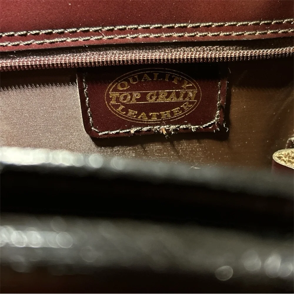 RKS Vintage Attache Briefcase Work Bag Leather Multi Compartments Messenger